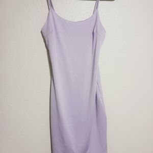 Purple Spaghetti Strap Slip Dress for Cocktail